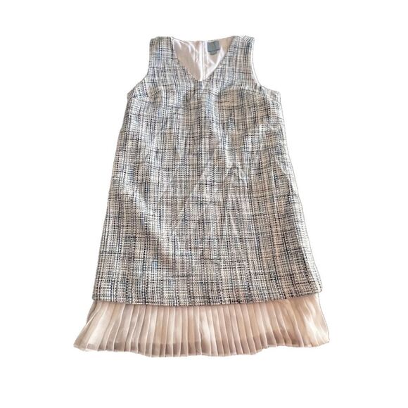 Women's CeCe Blue & White Tweed Dress Size 6 - Picture 1 of 5